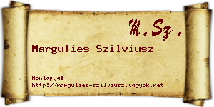 Margulies Szilviusz névjegykártya